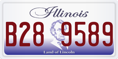 IL license plate B289589