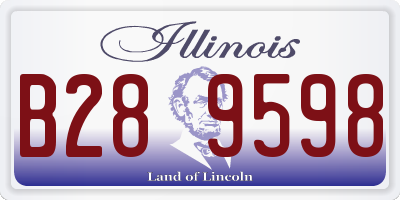 IL license plate B289598