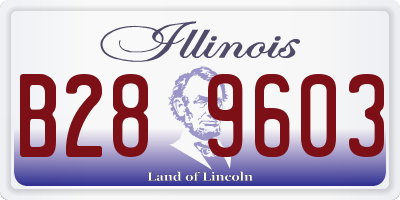 IL license plate B289603