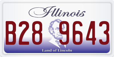 IL license plate B289643