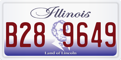 IL license plate B289649