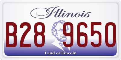 IL license plate B289650