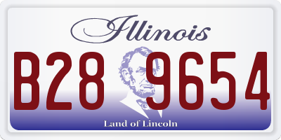 IL license plate B289654