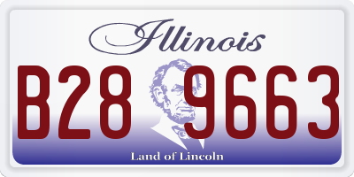 IL license plate B289663