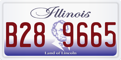 IL license plate B289665