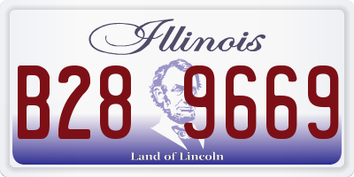 IL license plate B289669
