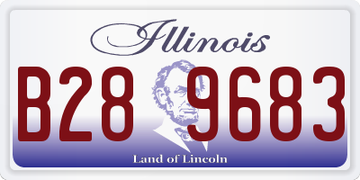 IL license plate B289683