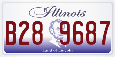 IL license plate B289687