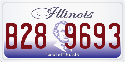 IL license plate B289693