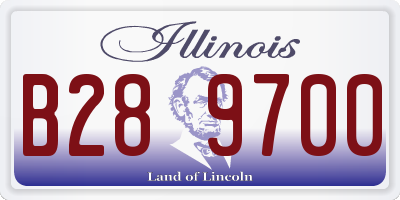 IL license plate B289700