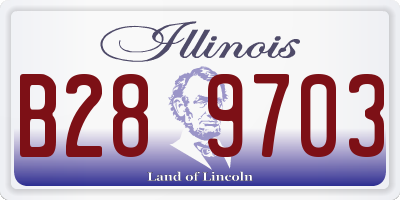IL license plate B289703