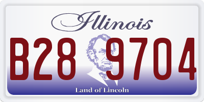 IL license plate B289704