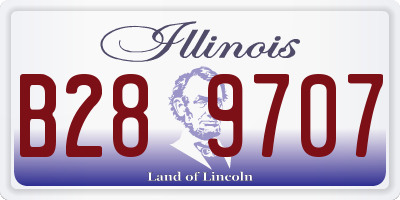 IL license plate B289707