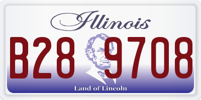 IL license plate B289708