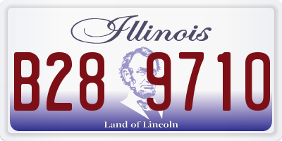 IL license plate B289710