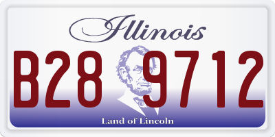 IL license plate B289712