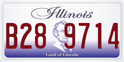 IL license plate B289714