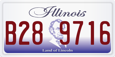 IL license plate B289716