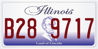 IL license plate B289717