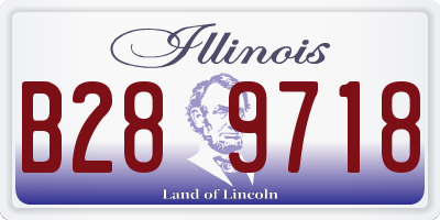 IL license plate B289718