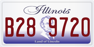 IL license plate B289720