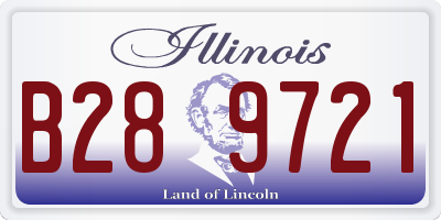 IL license plate B289721