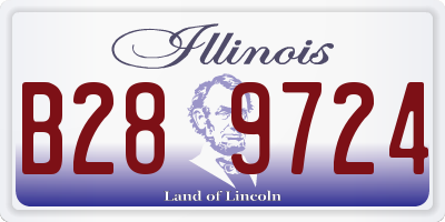 IL license plate B289724