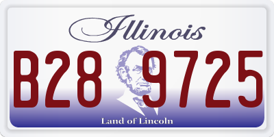 IL license plate B289725