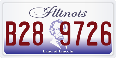 IL license plate B289726