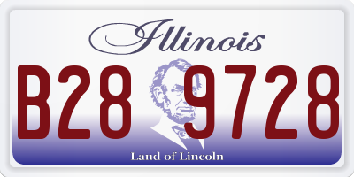 IL license plate B289728