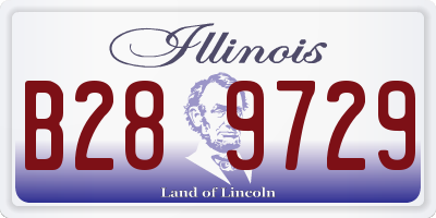 IL license plate B289729