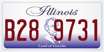 IL license plate B289731