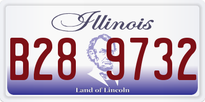 IL license plate B289732