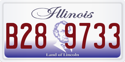 IL license plate B289733
