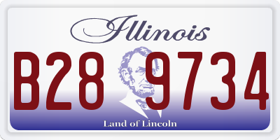 IL license plate B289734