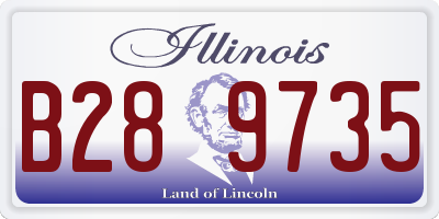 IL license plate B289735