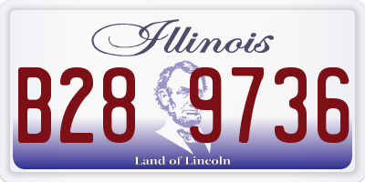 IL license plate B289736