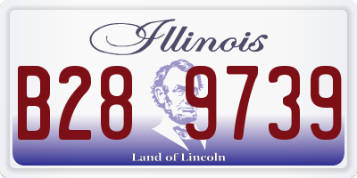 IL license plate B289739