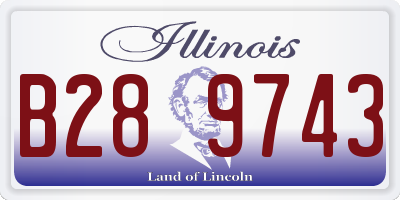 IL license plate B289743