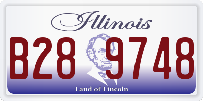 IL license plate B289748