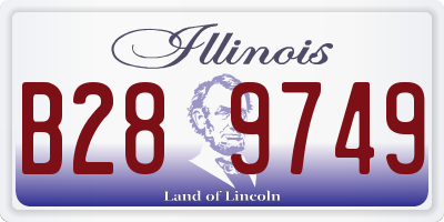 IL license plate B289749