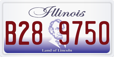IL license plate B289750
