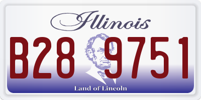 IL license plate B289751