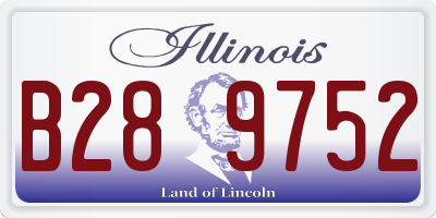 IL license plate B289752