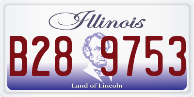 IL license plate B289753