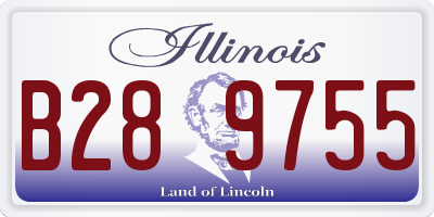 IL license plate B289755