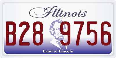 IL license plate B289756
