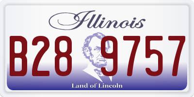 IL license plate B289757