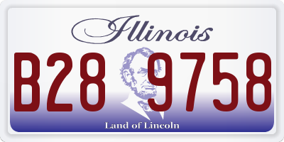 IL license plate B289758