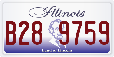 IL license plate B289759
